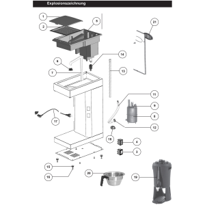 Filter Kaffeemaschine - 1 Spenderbehälter 2,5 Lit