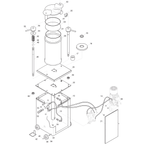 Edelstahl Vertikal hydraulische Wurstfüller, 35 Liter mit Rädern