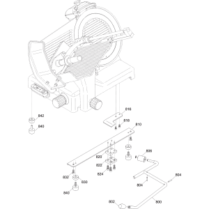 Professionelle Aufschnittmaschine, schräg. Messer, Ø 350 mm