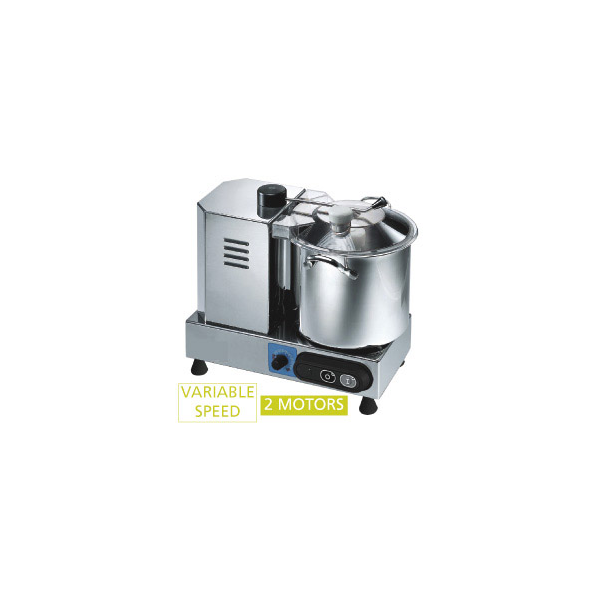 Cutter aus Edelstahl, 9 Liter, Geschwindigkeitsregler
