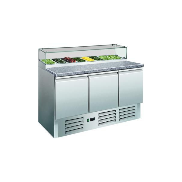 Pizzatisch mit Glasaufsatz