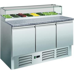 Pizzatisch mit Glasaufsatz