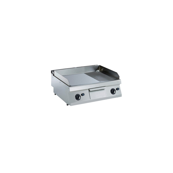 Gas Grillplatte, 2/3 glatt, 1/3 gerillt aus Hartchrom -TOP-