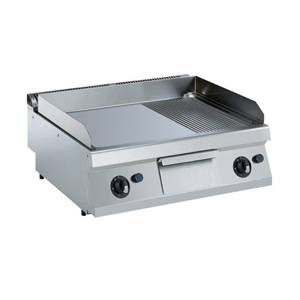 Gas Grillplatte, 2/3 glatt, 1/3 gerillt aus Hartchrom -TOP-