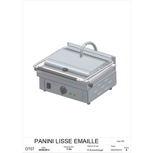 Kontaktgrill MEDIUM, emaillierte Platten