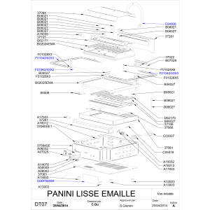 Kontaktgrill MEDIUM, emaillierte Platten