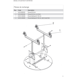 Service Tisch Ø 800 mm, Zimmerservice
