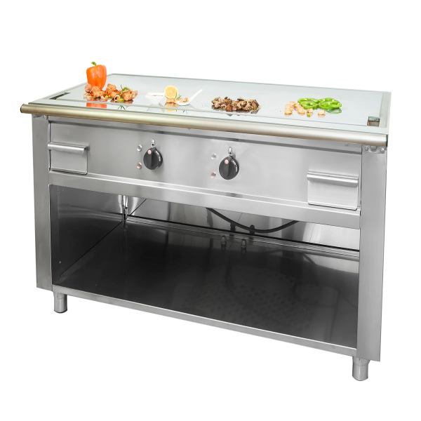 Elektro-Teppanyakigrill mit offenem Unterbau Modell TEP2/140E