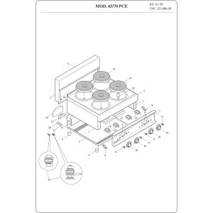 ELEKTROHERD 4 RUNDEN PLATTEN - TOP