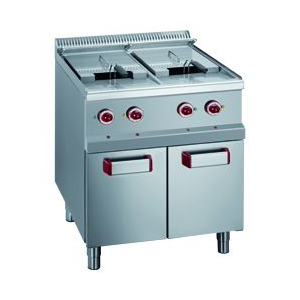 ELEKTRO FRITEUSE 2 BECKEN 13 L AUF UNTERBAU