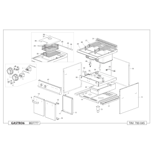 ELEKTRO FRITEUSE 2 BECKEN 13 L AUF UNTERBAU