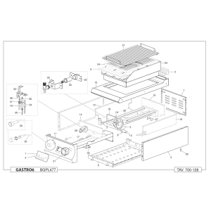GAS LAVASTEINGRILL - GRILLFLÄCHE IN -O-